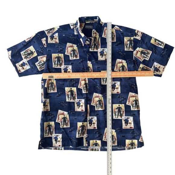 The Saturday Evening Post Rockwell "Police" Vintage SS Button Down Men's XL - Picture 4 of 5